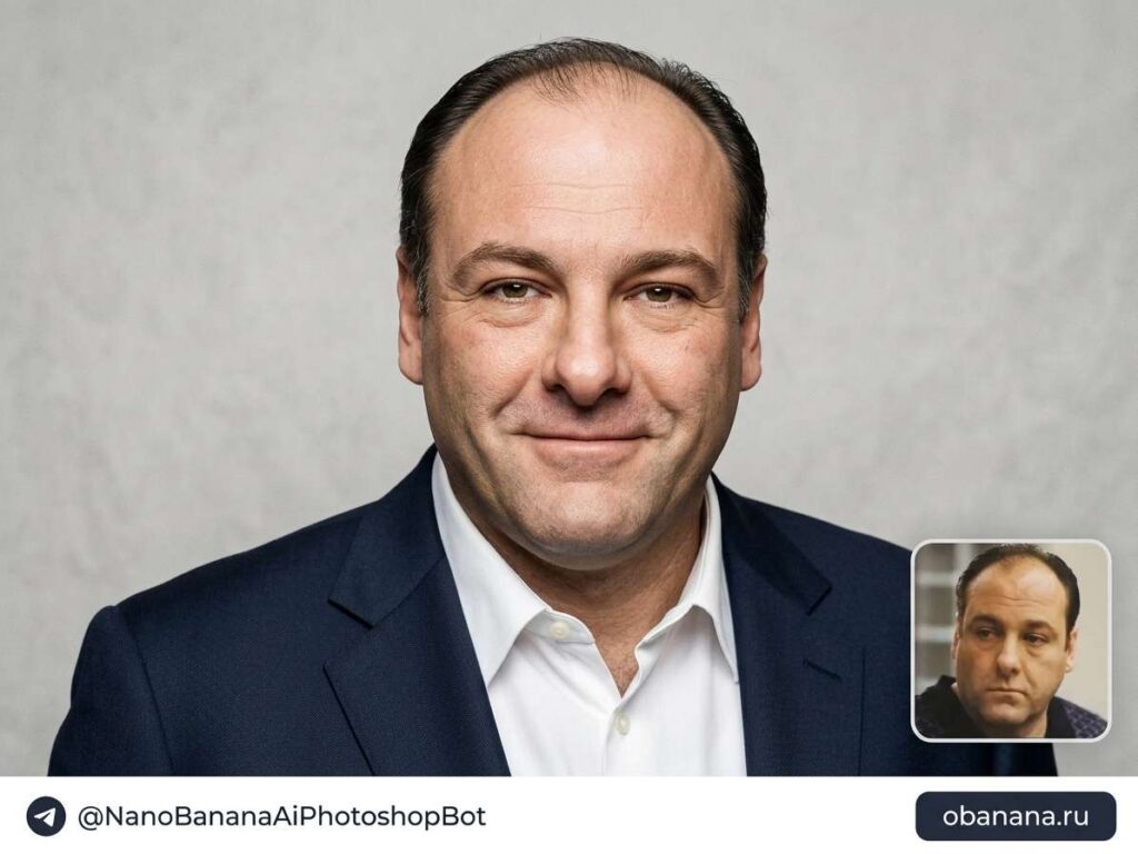 Результат генерации Nano Banana по промпту: Строго сохрани черты лица человека с референса и по этому референсу сделай: реалистичная профессиональная фотография мужчины 35 лет в деловом стиле, тёмно-синий пиджак, белая рубашка, нейтральный светлый фон, мягкий студийный свет, уверенный взгляд в камеру, лёгкая естественная улыбка, аккуратная причёска, портрет по грудь, высокая детализация, премиальный стиль, профессиональная фотосессия.